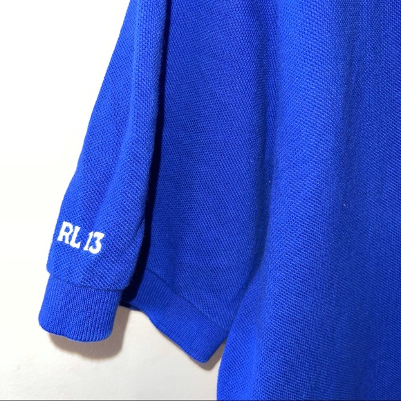 Men’s sz L polo Ralph Lauren collar Polo button shirt with embroidered bear - Picture 2 of 10